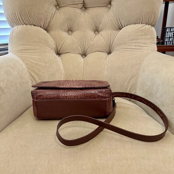 Auth RIVER Brand Genuine Caiman Crocodile Messenger Crossbody Bag SET...GORGEOUS - Picture 6 of 11